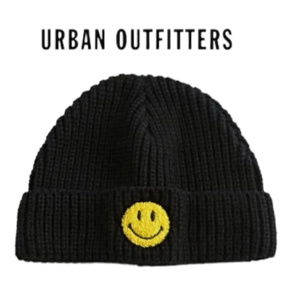 NEW Market X Smiley UO Urban Outfitters Black Hat Beanie